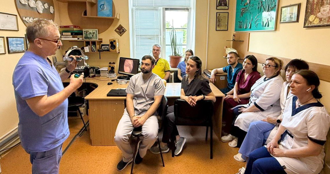 Завершився цикл тематичного удосконалення «Сучасні ендоскопічні технології в отоларингології»