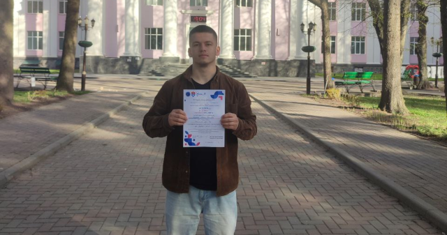 Почесна нагорода: Диплом III ступеня отримав студент ПДМУ / Honorary Award: PSMU Student Receives 3rd Degree Diploma