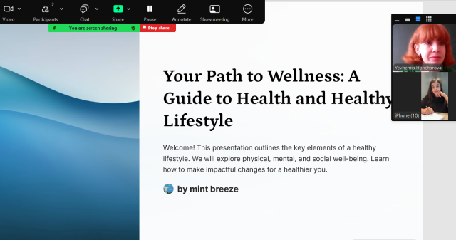 Здоров’я та здоровий спосіб життя / Health and Healthy lifestyle